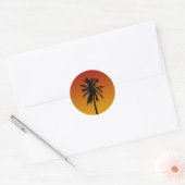 Palm Tree Silhouette Beach Party Stickers (Umschlag)
