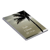Palm Tree Silhouette Beach Wedding Notizblock (Rechte Seite)