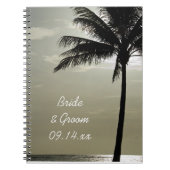 Palm Tree Silhouette Beach Wedding Notizblock (Vorderseite)