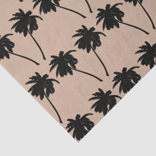 Palm Tree Silhouette - benutzerdefinierter Farbhin Seidenpapier (Detail)