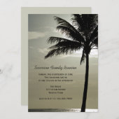 Palm Tree Silhouette Family Wiedersehen Einladung (Vorne/Hinten)