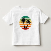 Palm Tree Silhouette Fine Kleinkind T-shirt (Vorderseite)