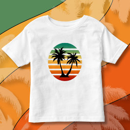 Palm Tree Silhouette Fine Kleinkind T-shirt