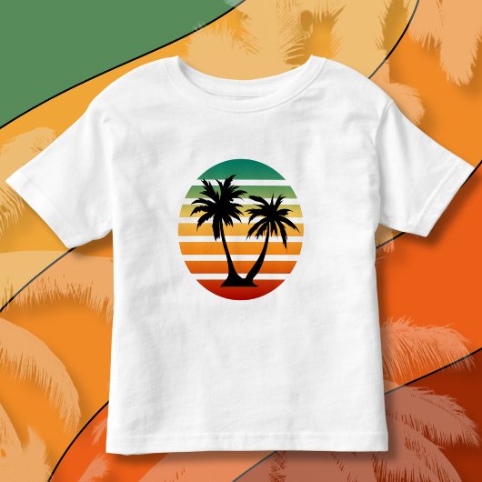 Palm Tree Silhouette Fine Kleinkind T-shirt