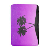 Palm Tree Silhouette gegen Twilight Lila Badematte (Vorderseite Vertikal)