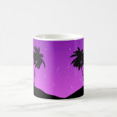 Palm Tree Silhouette gegen Twilight Lila Kaffeetasse (Mittel)