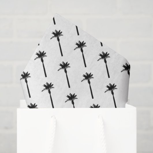 Palm Tree Silhouette Küstenreise Chic Fun Seidenpapier (Geschenktüte)
