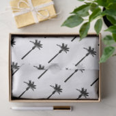 Palm Tree Silhouette Küstenwüste tropisch Seidenpapier (Geschenk)