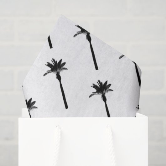 Palm Tree Silhouette Küstenwüste tropisch Seidenpapier (Geschenktüte)