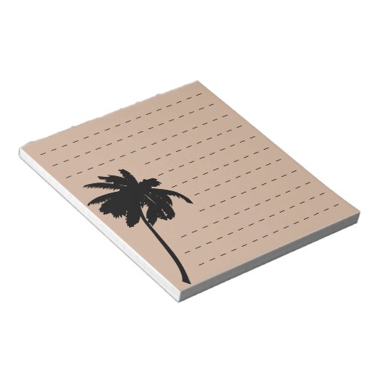 Palm Tree Silhouette mit benutzerdefinierter Farbb Notizblock (angewinkelt)