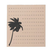 Palm Tree Silhouette mit benutzerdefinierter Farbb Notizblock (Vorderseite)