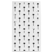 Palm Tree Silhouette Muster Küstenreise Chic Kleine Geschenktüte (Rückseite)