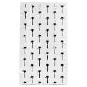 Palm Tree Silhouette Muster Küstenreise Chic Kleine Geschenktüte (Vorderseite)