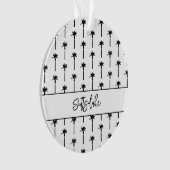 Palm Tree Silhouette Muster Lage Küstenschik Ornament (Vorderseite)