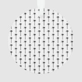 Palm Tree Silhouette Muster Lage Küstenschik Ornament (Rückseite)