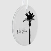 Palm Tree Silhouette Reisen Küste Moderne Eleganz Ornament (Vorderseite)