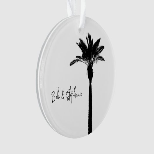 Palm Tree Silhouette Reisen Küste Moderne Eleganz Ornament (Vorderseite)