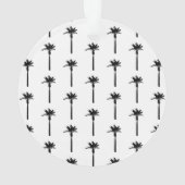 Palm Tree Silhouette Reisen Küste Moderne Eleganz Ornament (Rückseite)