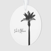 Palm Tree Silhouette Reisen Küste Moderne Eleganz Ornament (Vorderseite)