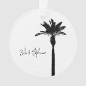 Palm Tree Silhouette Reisen Küste Moderne Eleganz Ornament (Vorderseite)