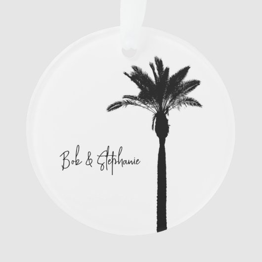 Palm Tree Silhouette Reisen Küste Moderne Eleganz Ornament (Vorderseite)
