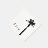 Palm Tree Silhouette Reisen Küstenbezeichnung Chic Serviette (Ecke)