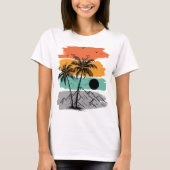 Palm tree silhouette summer T-Shirt (Vorderseite)