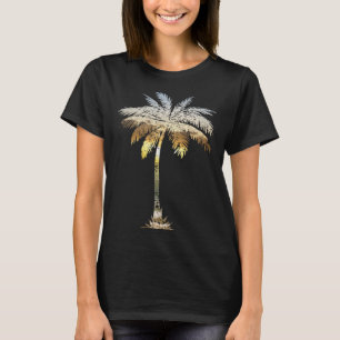 Palm Tree Silhouette Sunset Vintag Summer Beach I T-Shirt