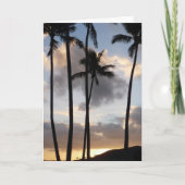 Palm Tree Silhouetten in Hawaii Karte (Vorderseite)