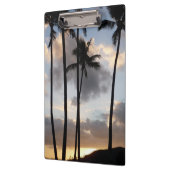 Palm Tree Silhouetten in Hawaii Klemmbrett (Links)