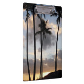 Palm Tree Silhouetten in Hawaii Klemmbrett (Rechts)