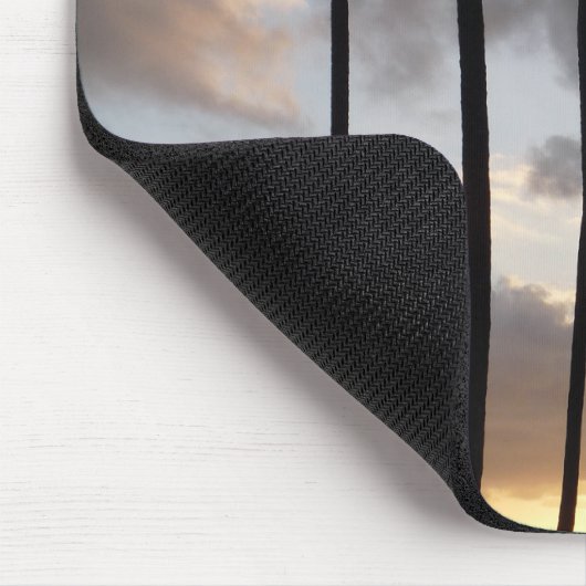 Palm Tree Silhouetten in Hawaii Mousepad (Ecke)