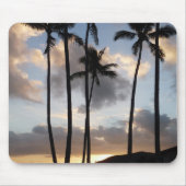 Palm Tree Silhouetten in Hawaii Mousepad (Vorne)