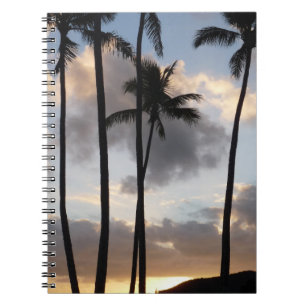 Palm Tree Silhouetten in Hawaii Notizblock
