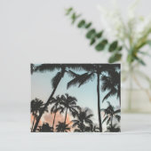Palm Tree Silhouetten Postkarte (Stehend Vorderseite)