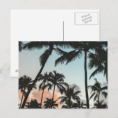 Palm Tree Silhouetten Postkarte (Vorne/Hinten)