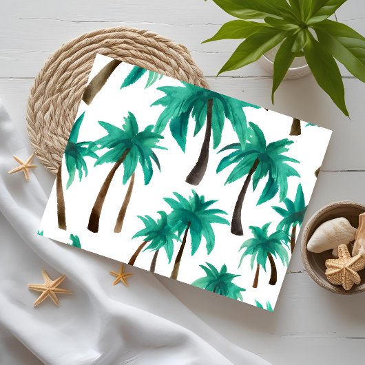 Palm Tree Simple Modern Watercolor Postkarte