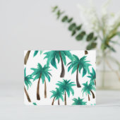 Palm Tree Simple Modern Watercolor Postkarte (Stehend Vorderseite)