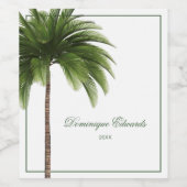 Palm Tree Simple Weinetikett (Einzelnes Label)