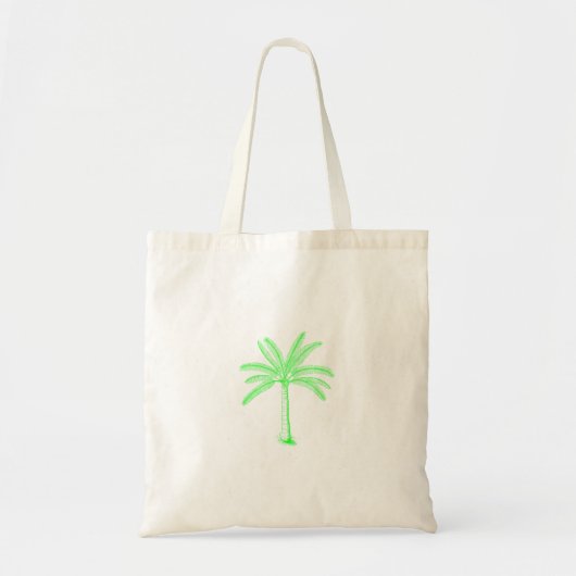 Palm Tree Sketch Green Tragetasche (Vorne)