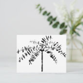Palm Tree Sketch Postkarte (Stehend Vorderseite)