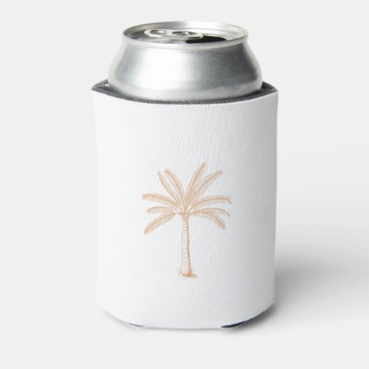 Palm Tree Sketch Tan Dosenkühler (Kanne Rückseite)