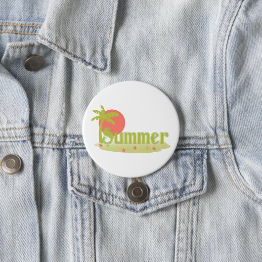 Palm Tree Sommer mit Sonne und Strand Button (Beispiel)
