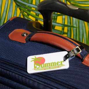 Palm Tree Sommer mit Sonne und Strand Gepäckanhänger