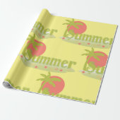 Palm Tree Sommer mit Sonne und Strand Geschenkpapier (Ungerollt)