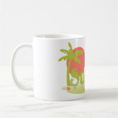 Palm Tree Sommer mit Sonne und Strand Kaffeetasse (Links)