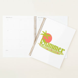 Palm Tree Sommer mit Sonne und Strand Planer