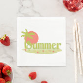 Palm Tree Sommer mit Sonne und Strand Serviette (Beispiel)