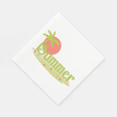 Palm Tree Sommer mit Sonne und Strand Serviette (Ecke)