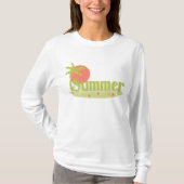 Palm Tree Sommer mit Sonne und Strand T-Shirt (Vorderseite)